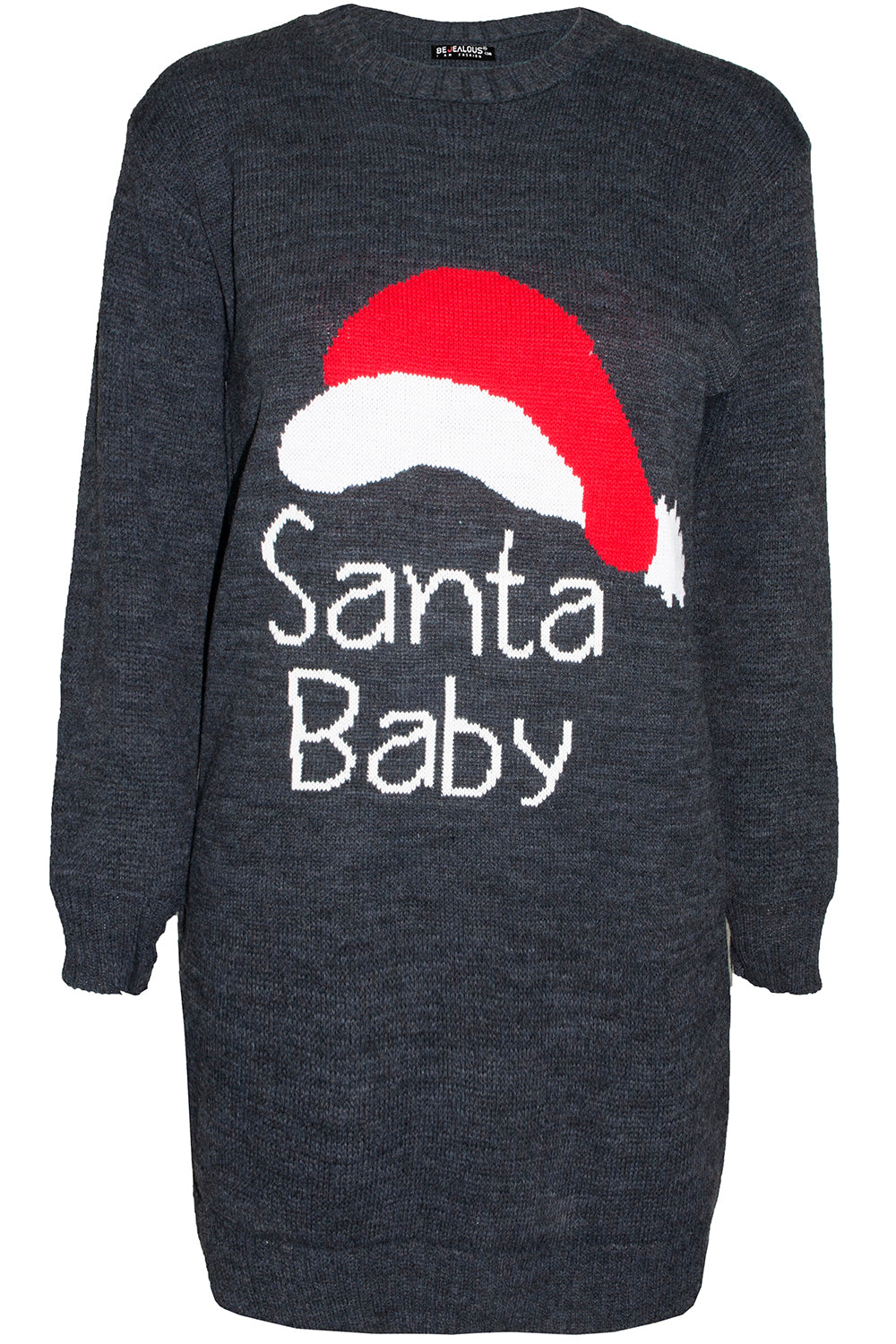 Santa Baby Slogan Print Jumper Dress - bejealous-com