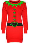 Long Sleeve Christmas Elf Jumper Dress - bejealous-com