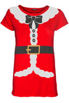 Ava Christmas Santa Claus Ribbon T Shirt