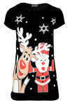 Short Sleeve Christmas Print Tshirt - bejealous-com