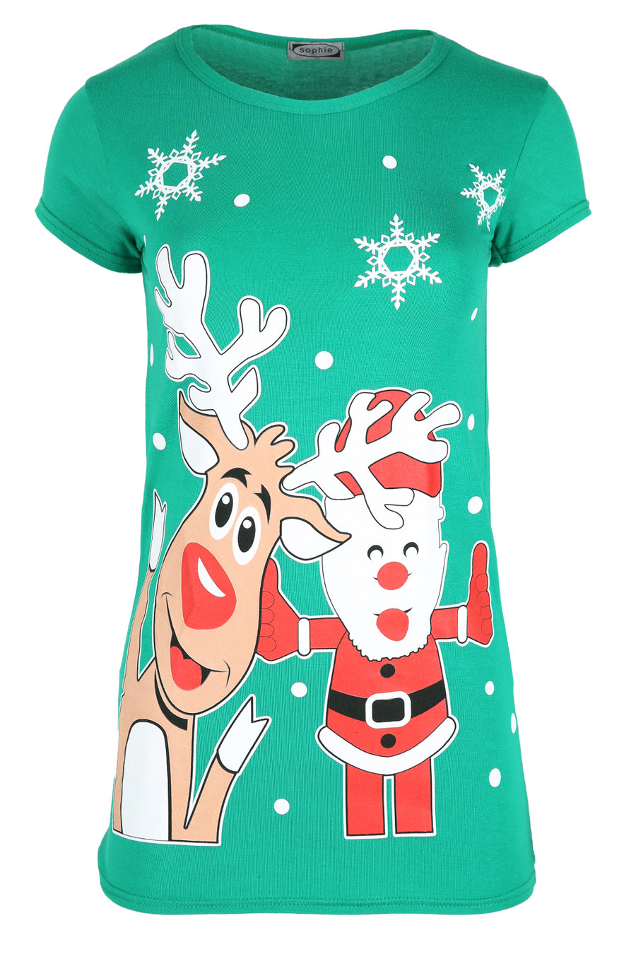Short Sleeve Christmas Print Tshirt - bejealous-com