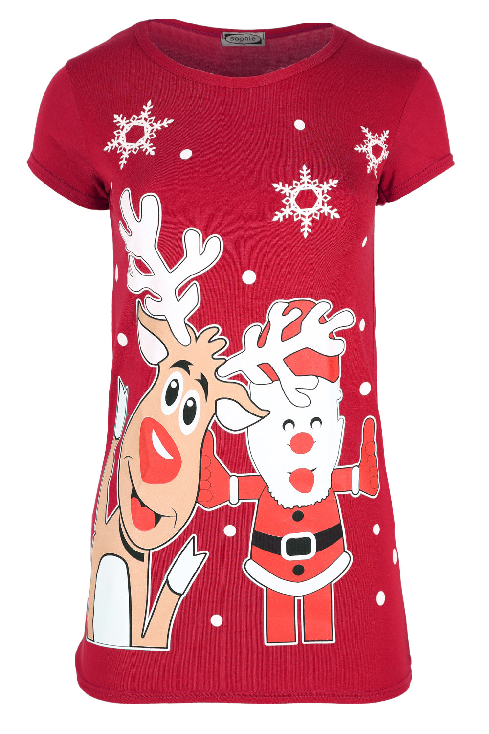 Short Sleeve Christmas Print Tshirt - bejealous-com