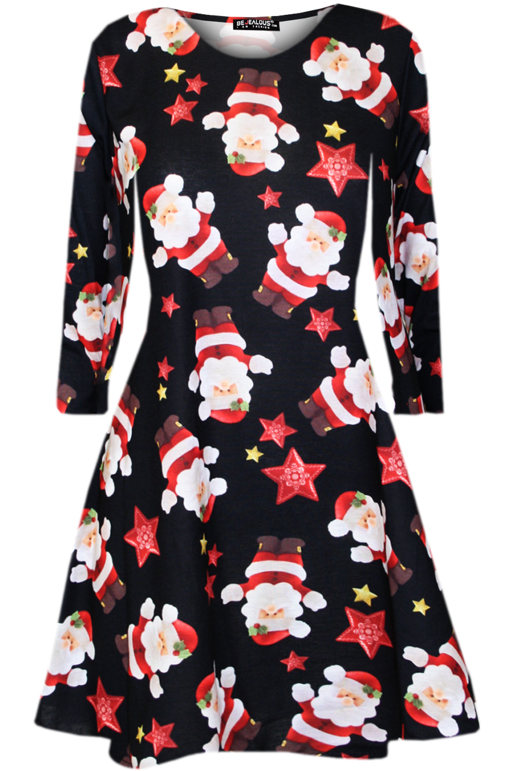 Gracie Long Sleeve Christmas Print Dress