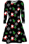 Mila Christmas Long Sleeve Swing Dress