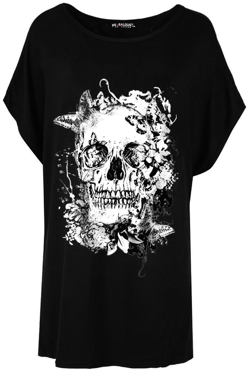 Oversized Skull Bat Wing Tshirt