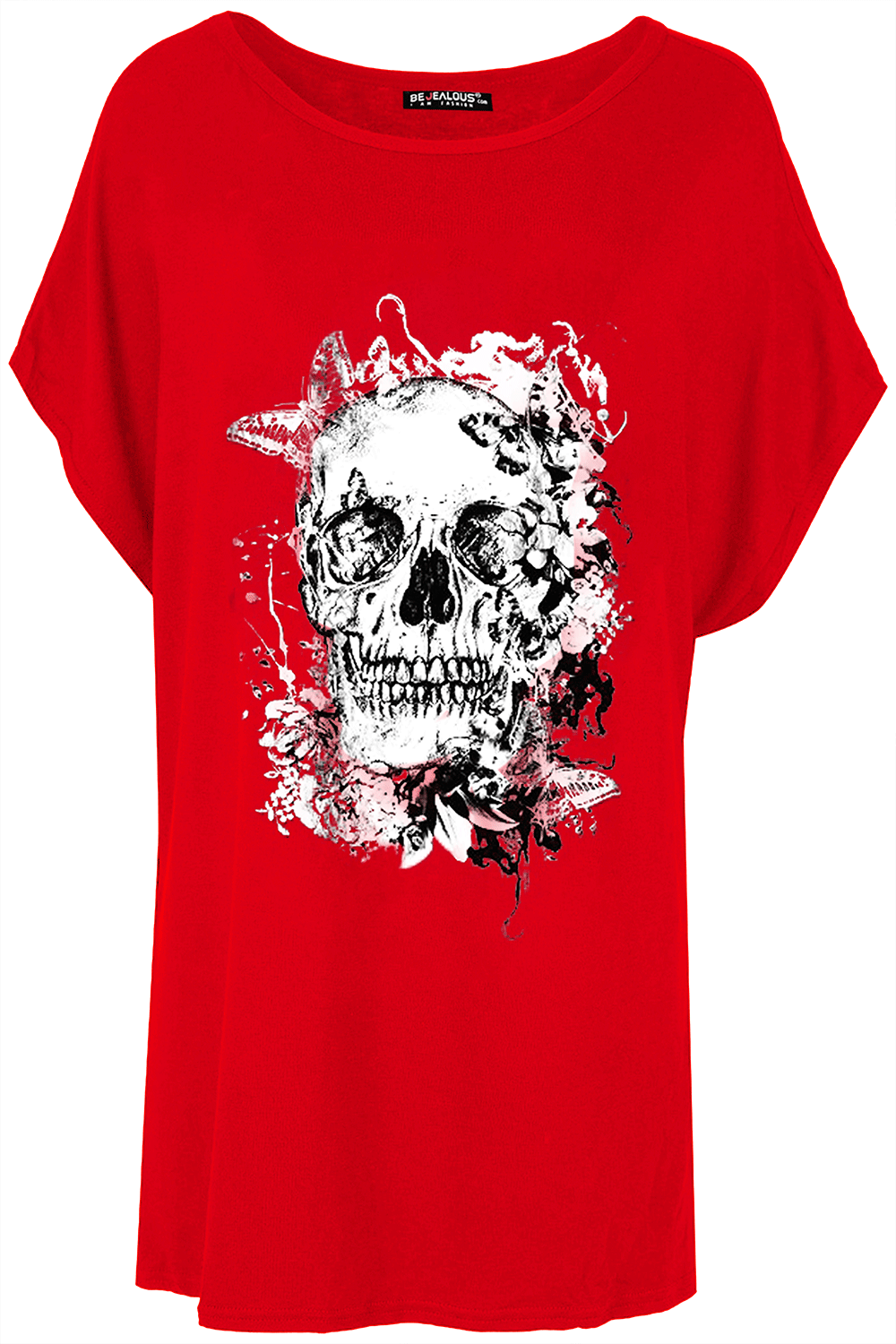 Oversized Skull Bat Wing Tshirt