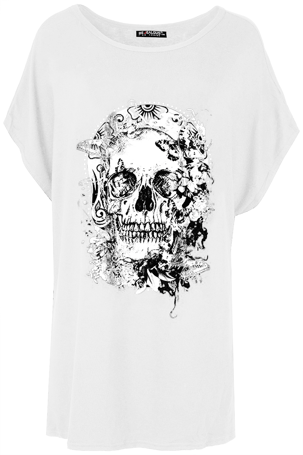 Oversized Skull Bat Wing Tshirt