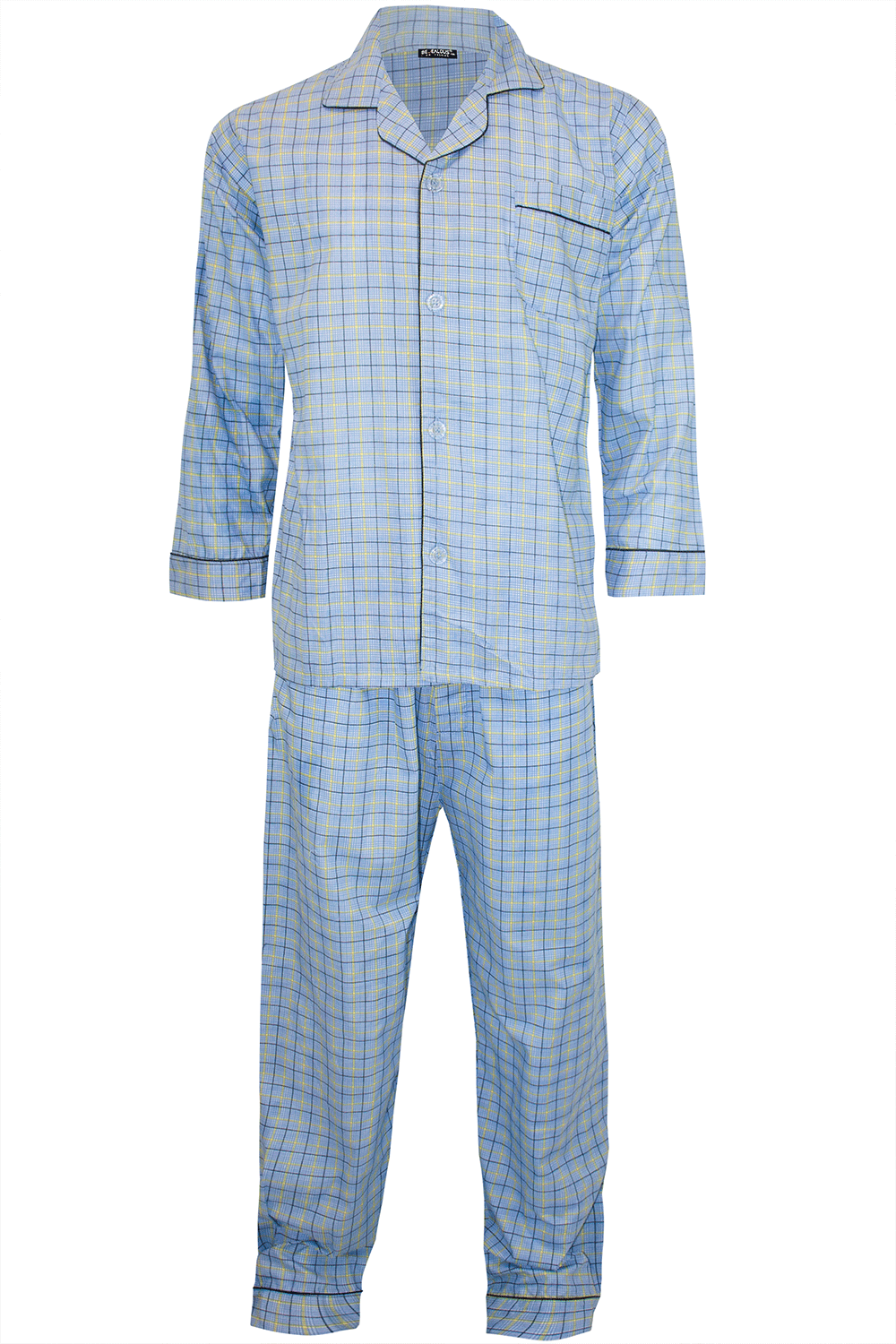 Mens Long Sleeve Striped Baggy Pyjama Set - bejealous-com