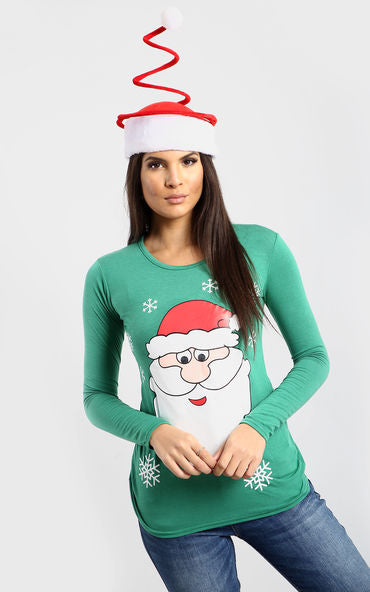 Isla Christmas Snowflakes Santa T Shirt