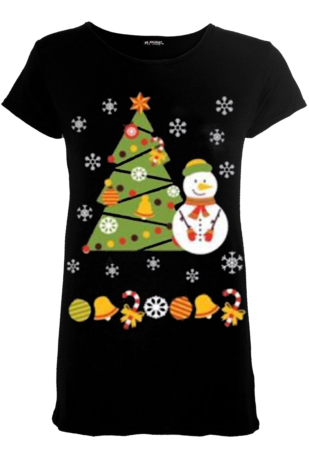 Maisie Christmas Cap Sleeve Xmas T Shirt Top