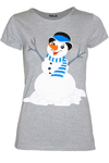 Harriet Snowman Christmas Print Cap Sleeve T-Shirt