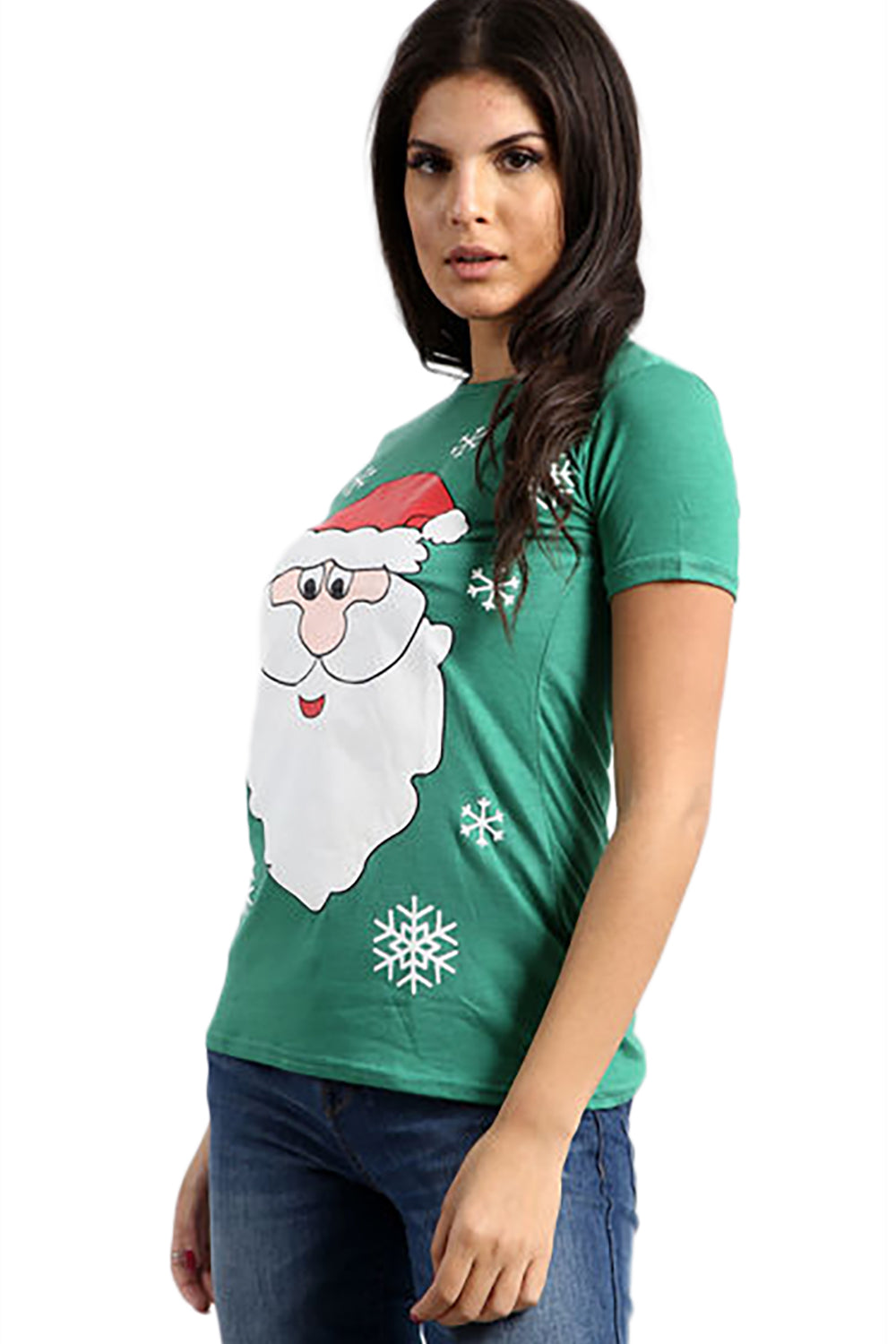 Christmas Snowflake Santa Face Tshirt