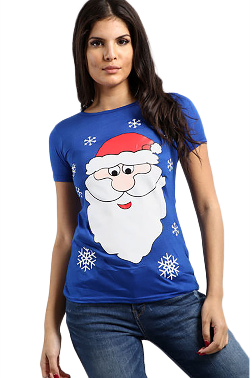 Christmas Snowflake Santa Face Tshirt