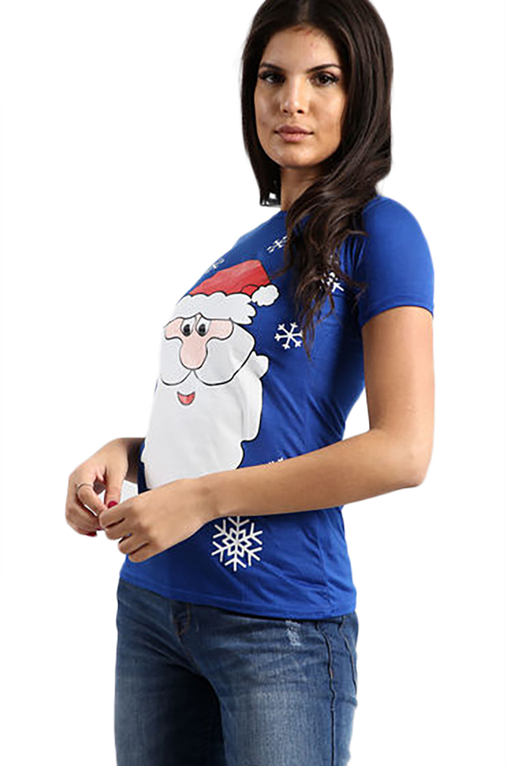 Christmas Snowflake Santa Face Tshirt
