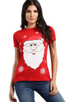 Christmas Snowflake Santa Face Tshirt