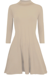 Elsie Polo Neck Long Sleeve Flared Swing Dress