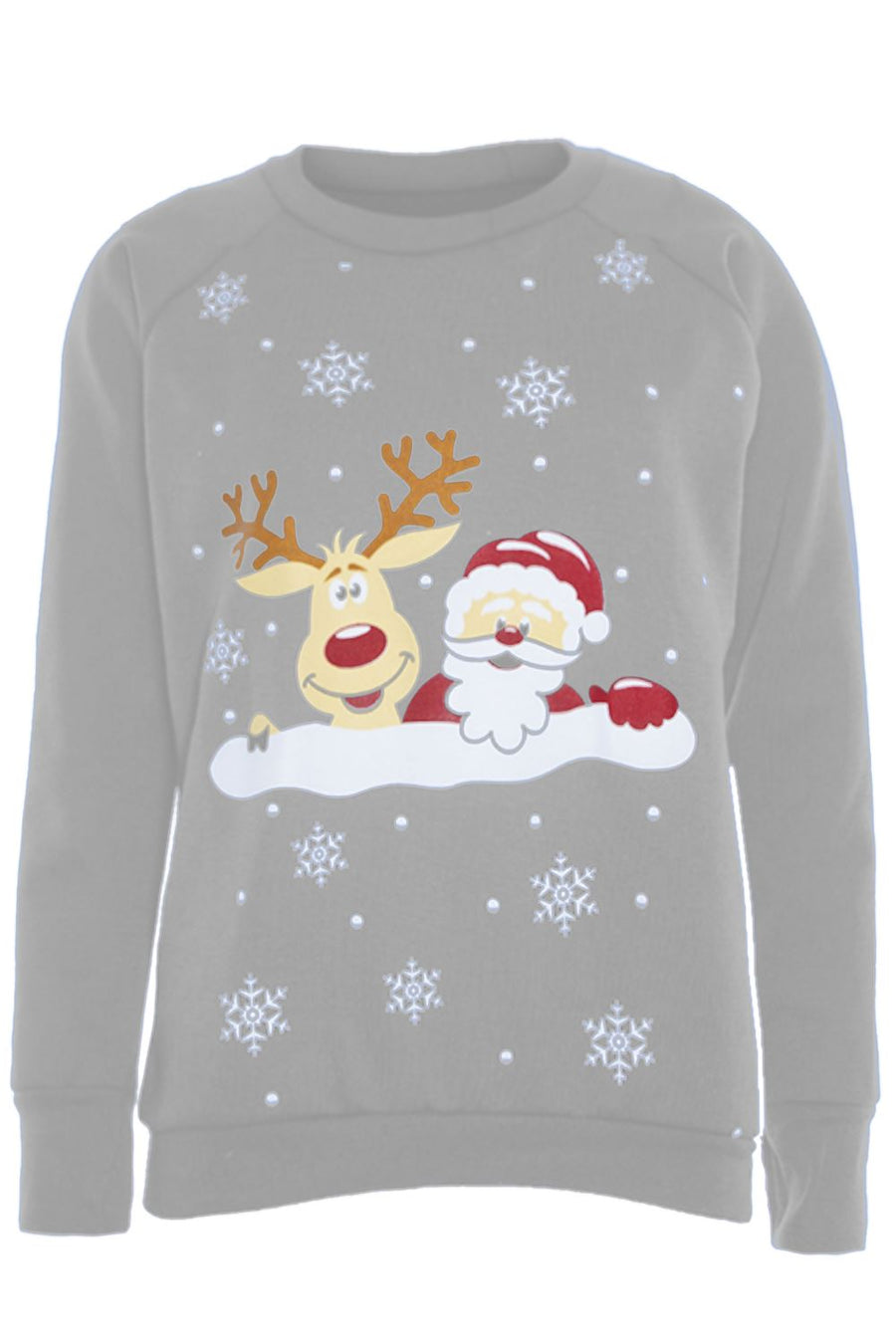 Long Sleeve Santa Print Xmas Jumper - bejealous-com