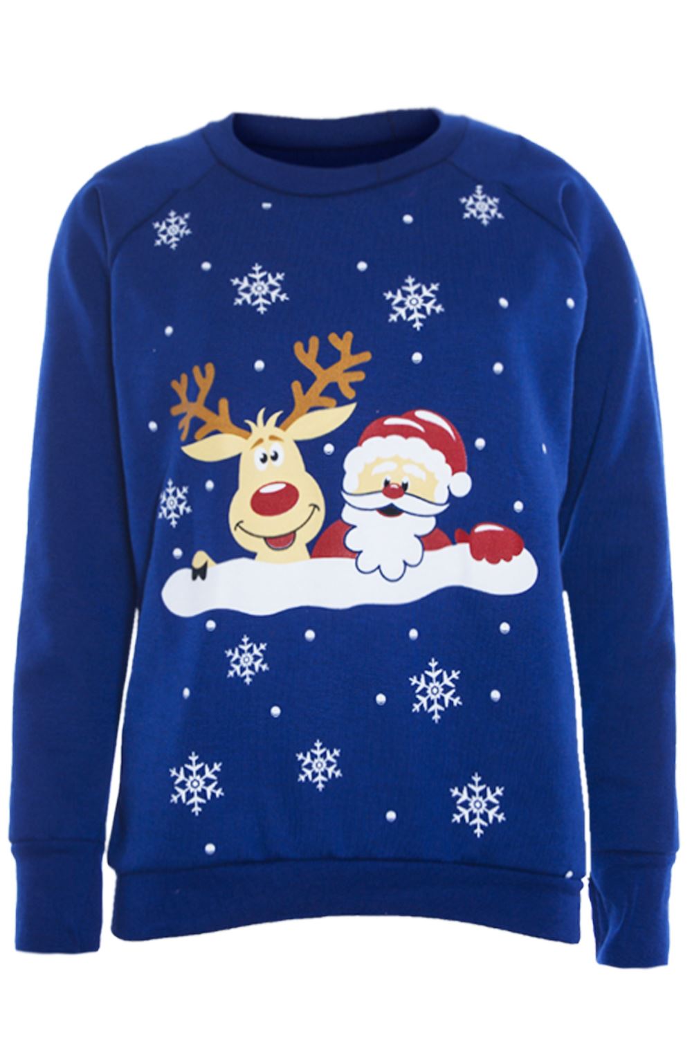 Long Sleeve Santa Print Xmas Jumper - bejealous-com