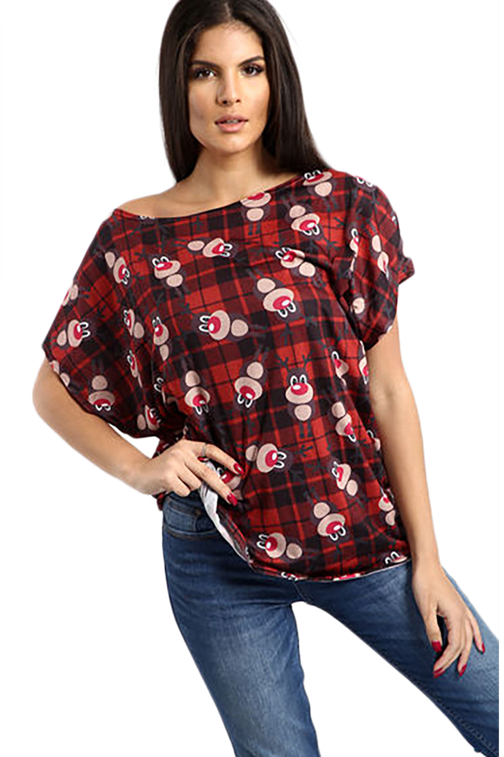 Mia Gift Tree Bells Christmas Baggy T Shirt