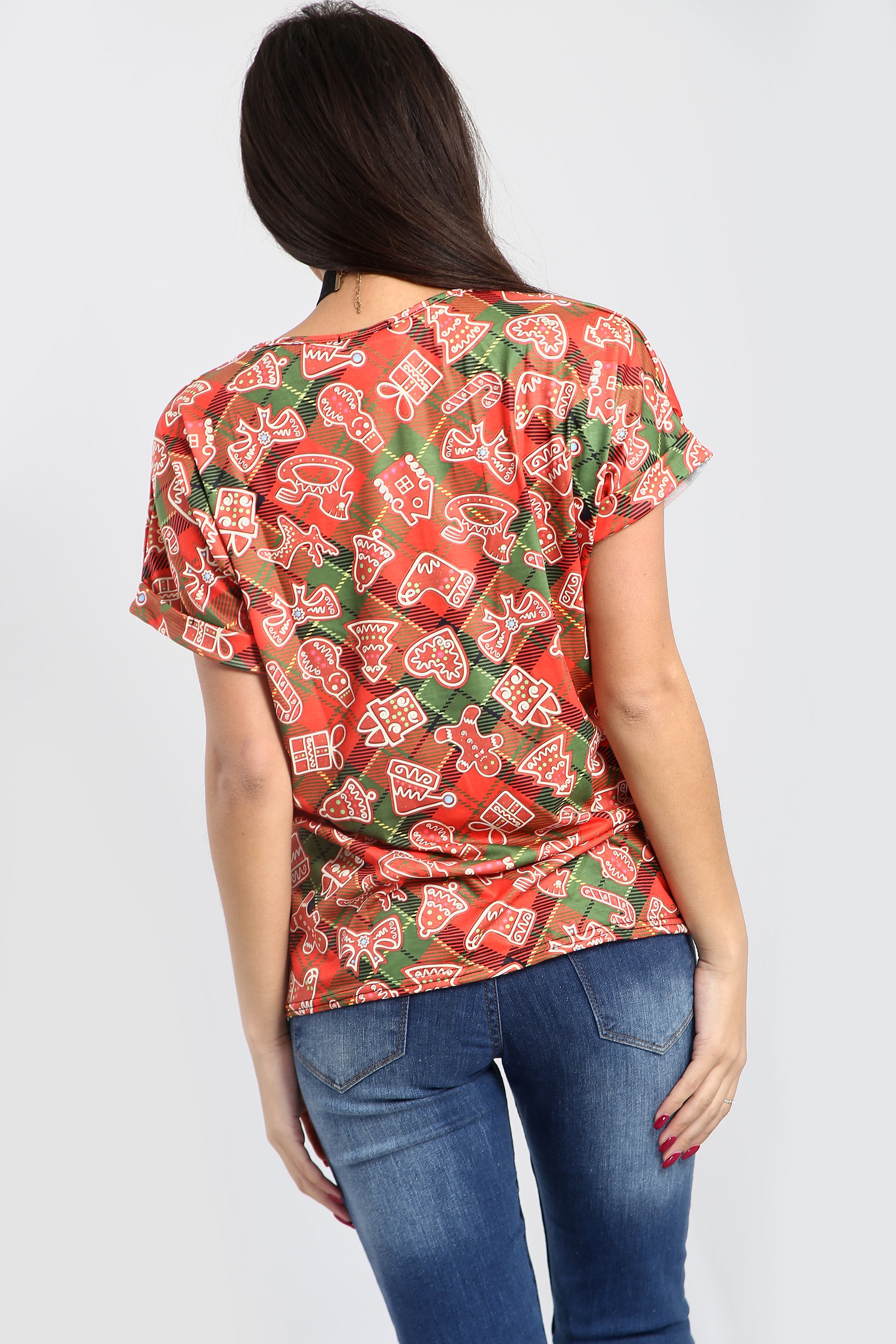 Isla Christmas Santa Reindeer Baggy T Shirt