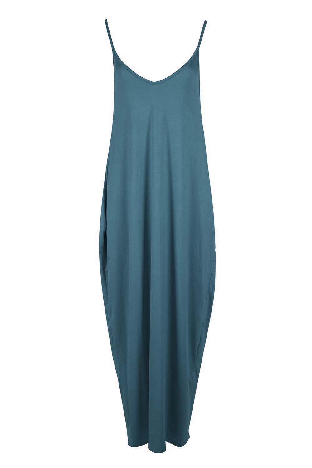 Lola Strappy Draped Jersey Maxi Dress