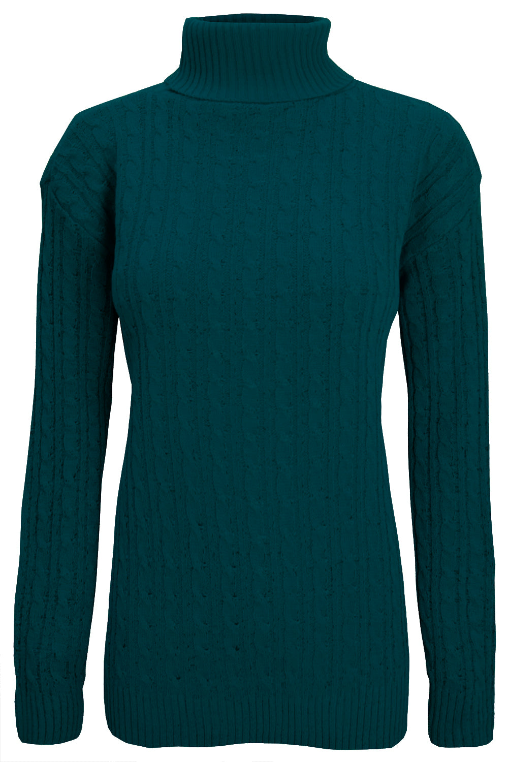 Lily Roll Neck Cable Knit Long Sleeve Jumper