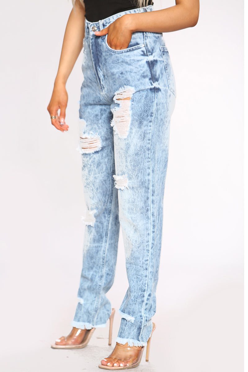 Rose High Waist Denim Mom Jeans