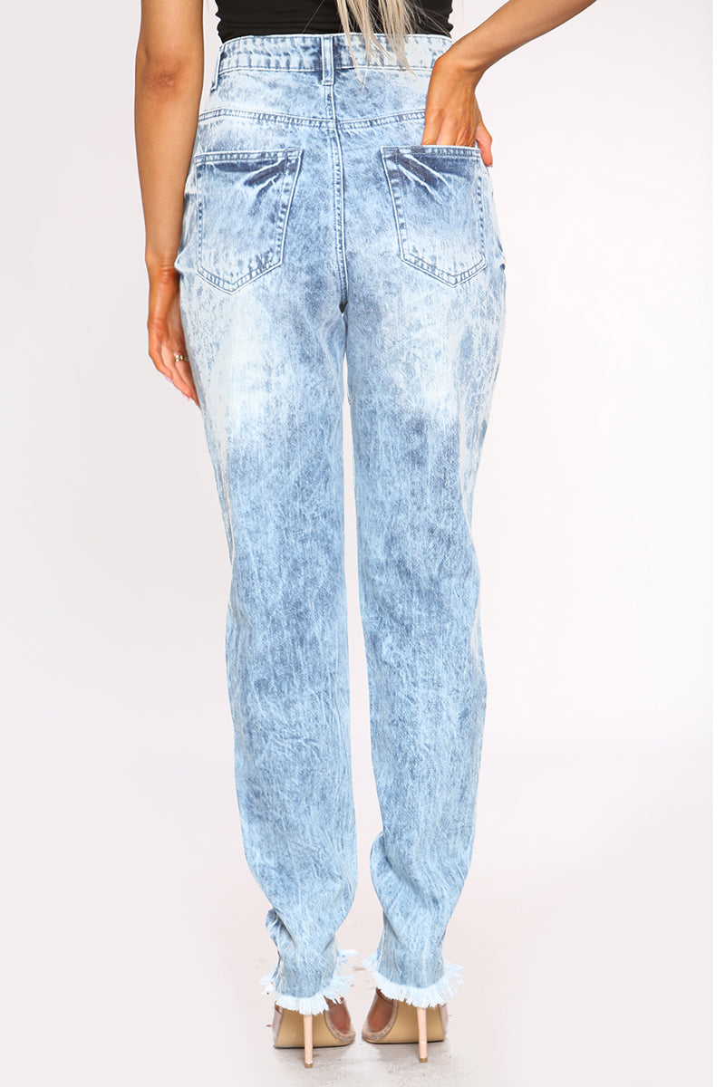Rose High Waist Denim Mom Jeans