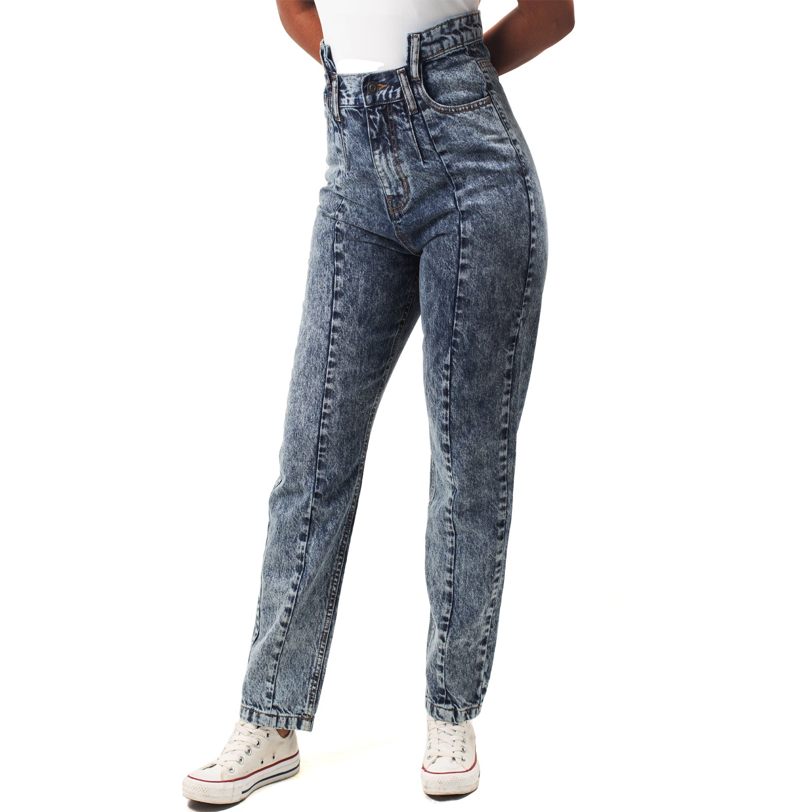 Rose High Waist Denim Mom Jeans