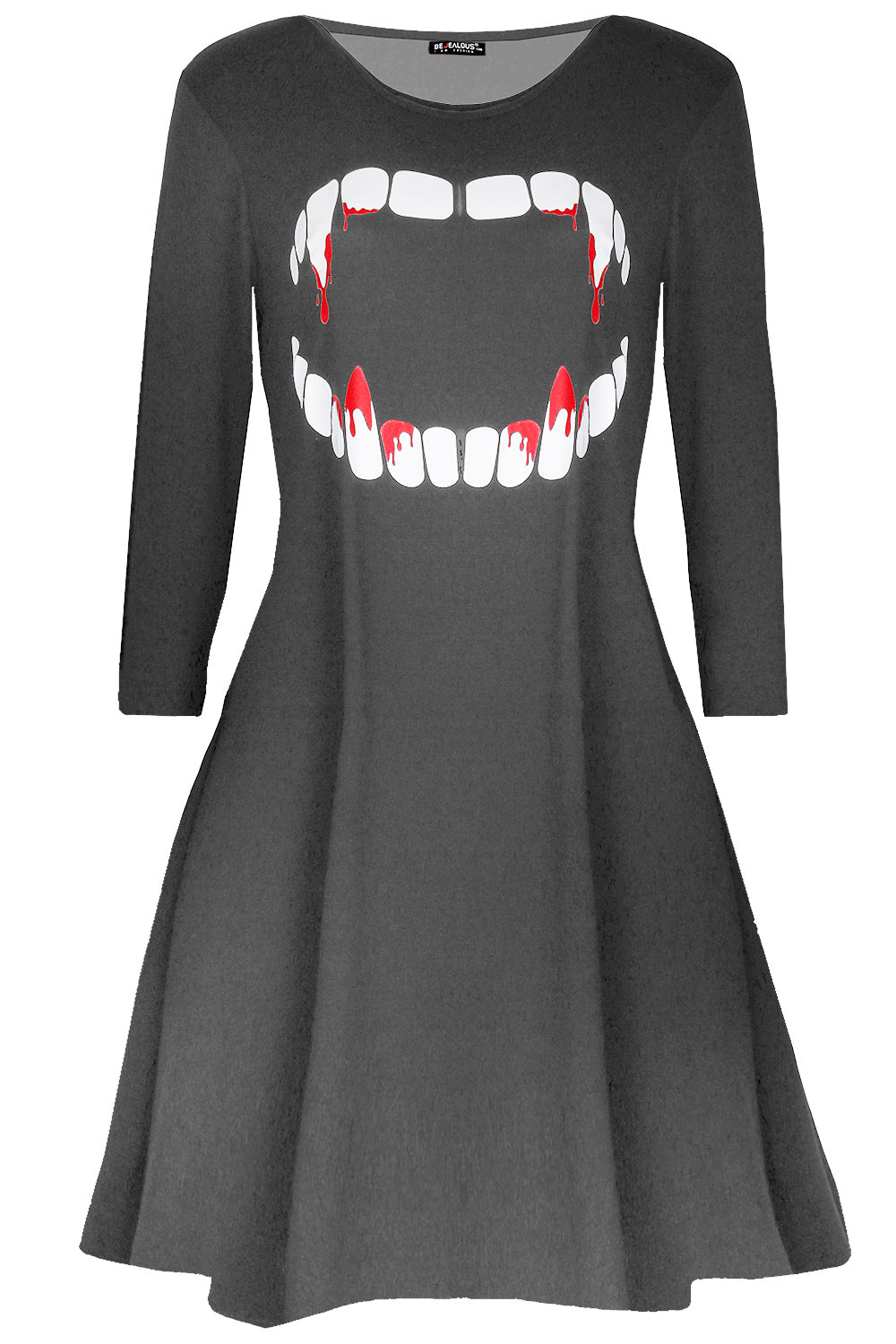 Long Sleeve Vampire Halloween Swing Dress