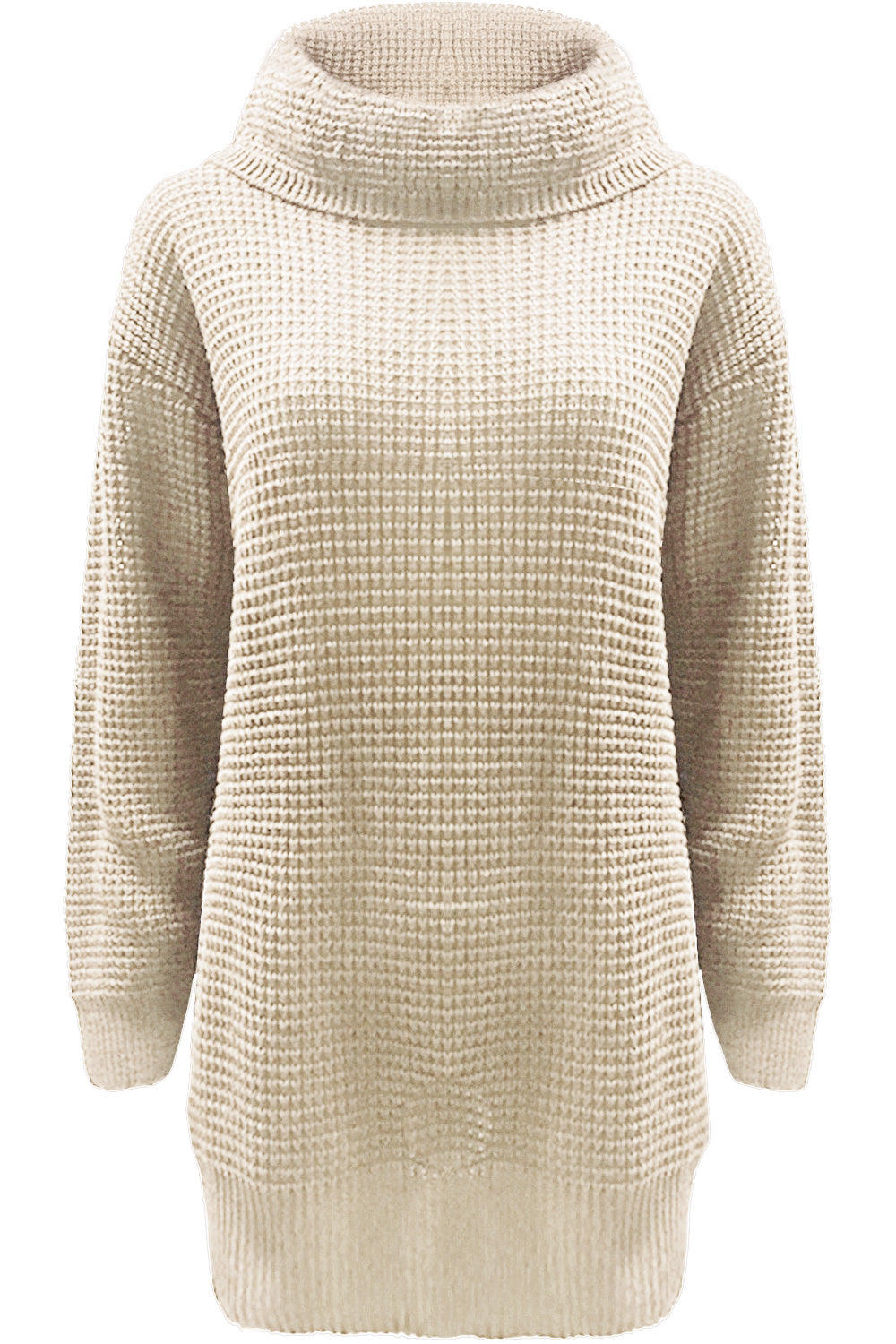 Sophia Long Sleeve Roll Neck Oversized Knitted Dress