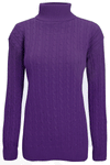 Lily Roll Neck Cable Knit Long Sleeve Jumper