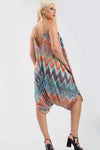 Strappy Draped Harem Jumpsuit in Aztec Print - bejealous-com