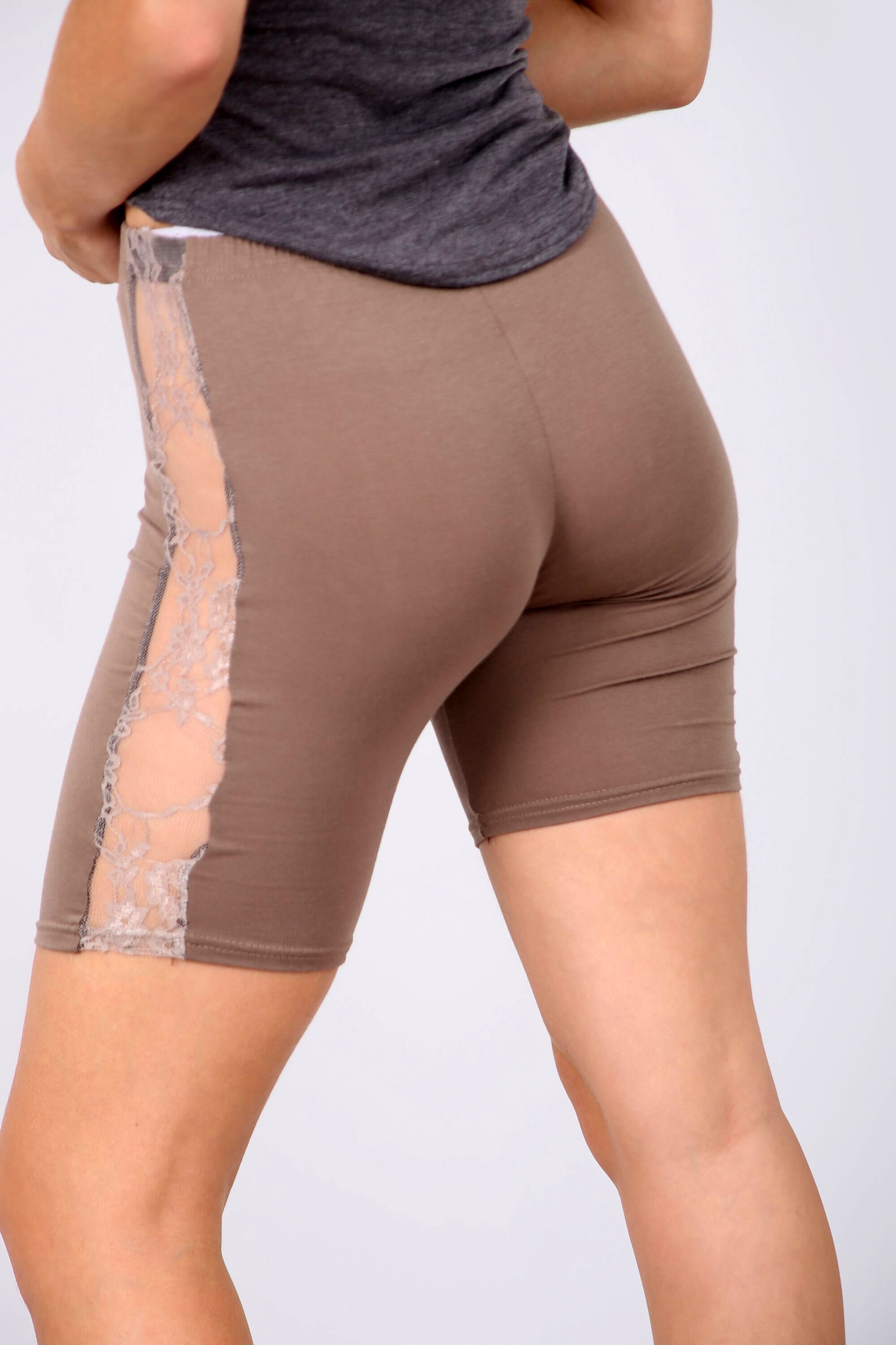 Stone Lace Insert Basic Jersey Cycling Shorts - bejealous-com