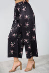 High Waisted Floral Print Culotte Trousers - bejealous-com