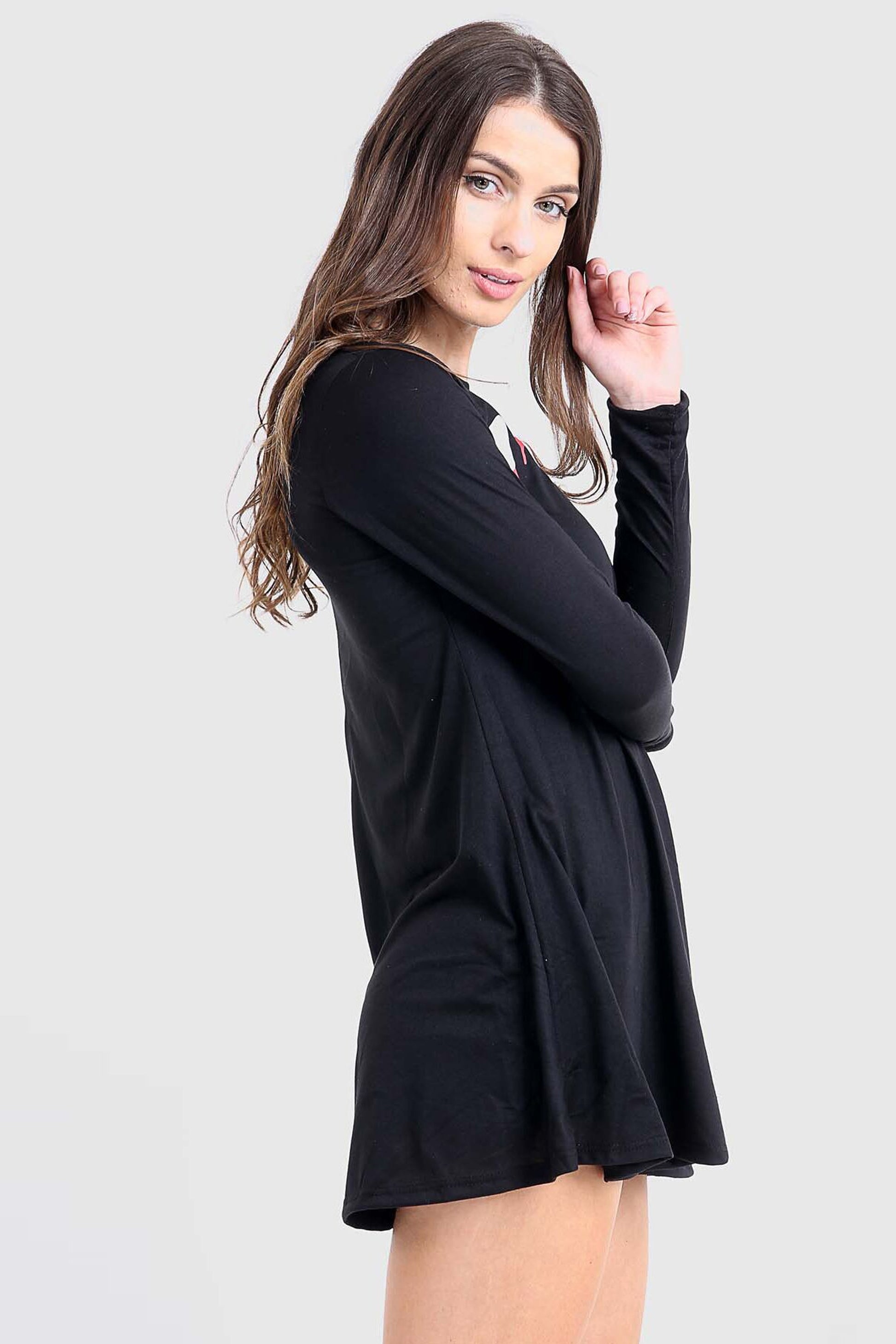 Long Sleeve Vampire Halloween Swing Dress - bejealous-com