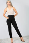 High Waist Black Cigarette Trousers - bejealous-com