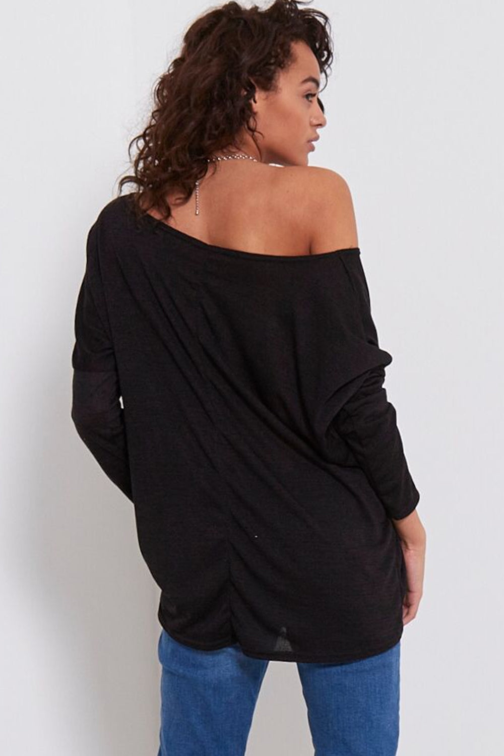 Long Sleeve Round Neck Baggy Top - bejealous-com