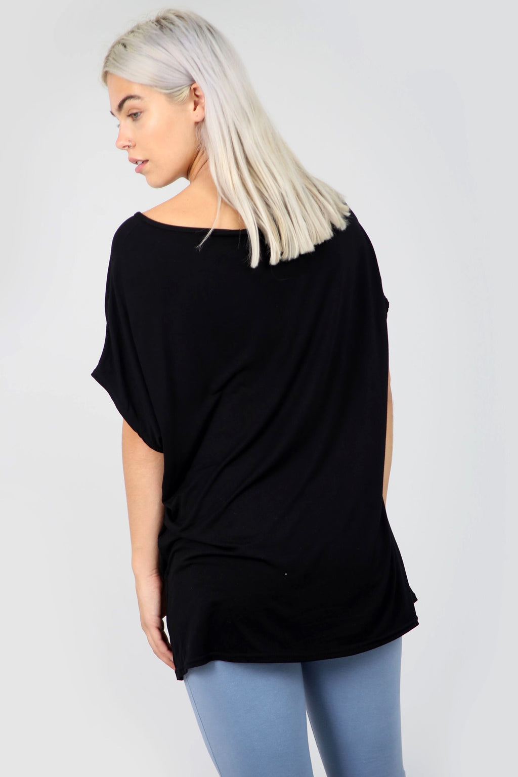 Super Chic Slogan Print Oversize Basic Tshirt - bejealous-com