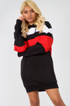 Carlie Contrast Striped Oversized Sweater Dress - bejealous-com