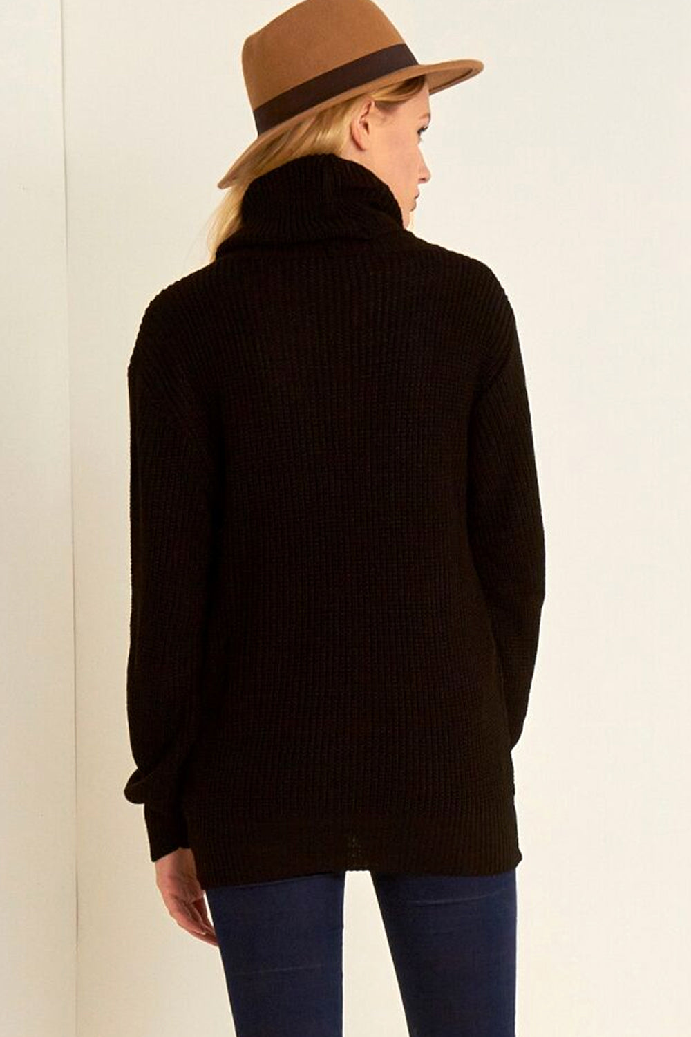 Long Sleeve Red Roll Neck Knitted Jumper - bejealous-com