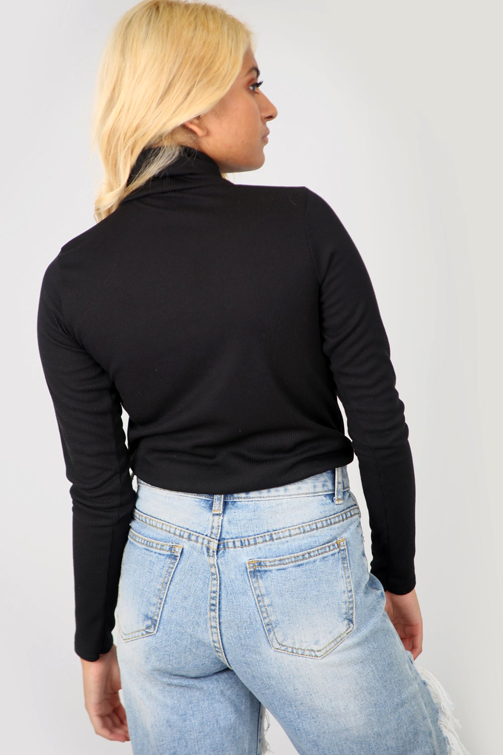Cammie Long Sleeve Funnel Neck Knitted Top - bejealous-com