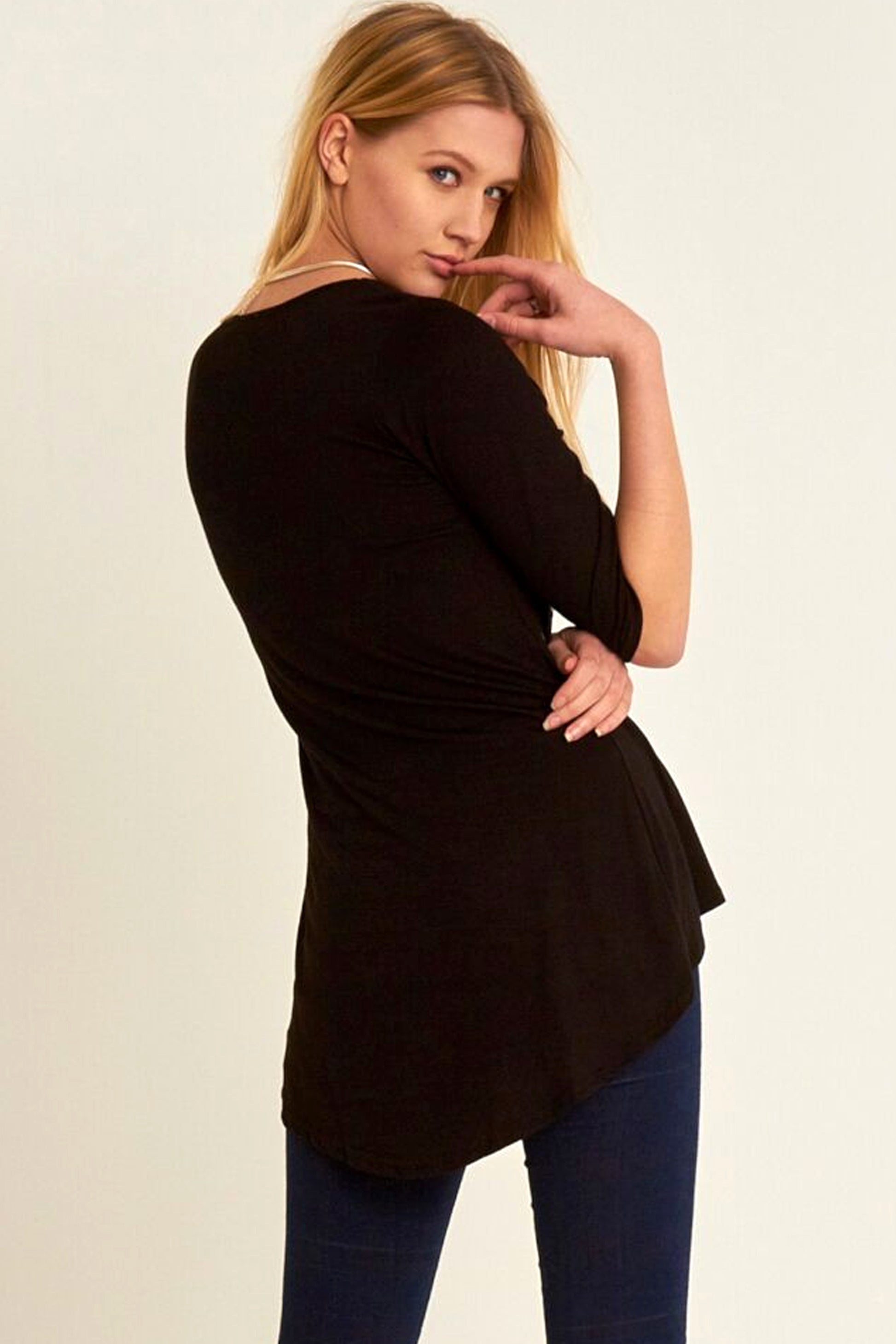 Cropped Sleeve Skull Print Curve Hem Top - bejealous-com