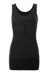 Round Neck Basic Jersey Black Vest Top - bejealous-com
