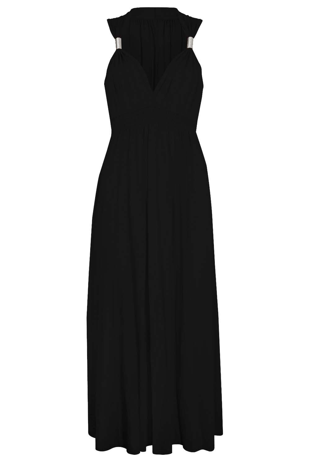 Chunky Strap Plunge Neck Red Maxi Dress - bejealous-com