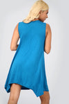 Sleeveless Hanky Hem Basic Mini Dress - bejealous-com