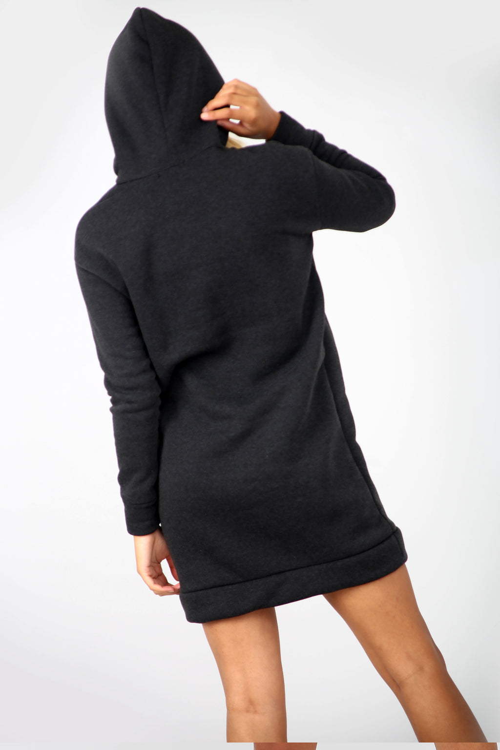 Caira New York Slogan Print Oversized Sweatshirt Dress - bejealous-com
