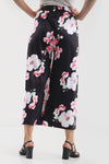 High Waist Floral Print Wide Leg Culotte Trousers - bejealous-com