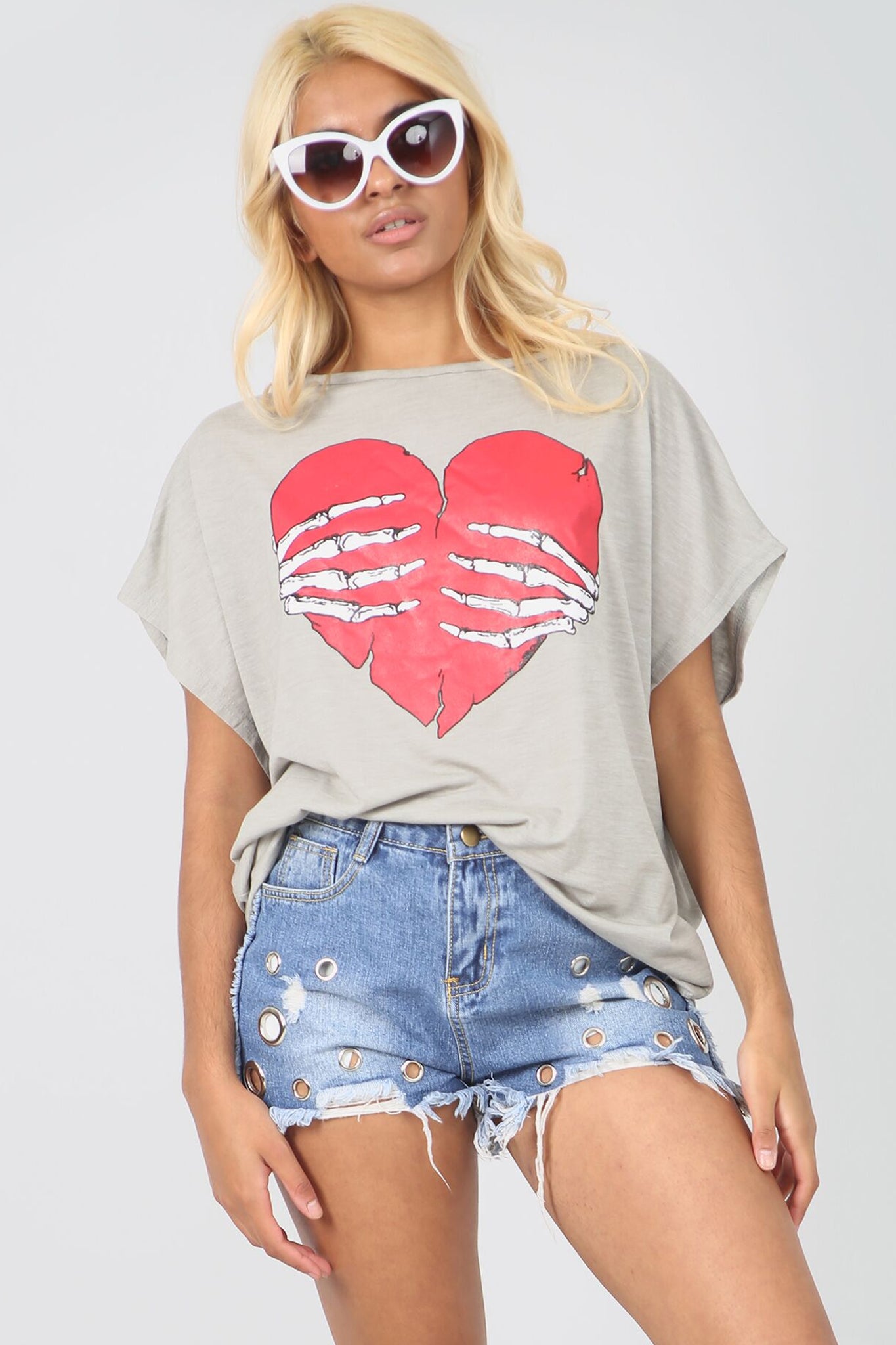 Halloween Graphic Print Oversize Black Tshirt - bejealous-com