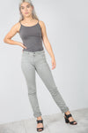 High Waist Slim Leg Chino Trousers - bejealous-com